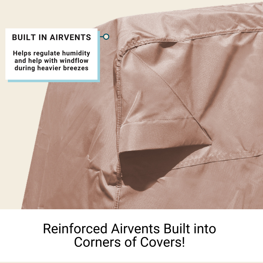 Golf Cart Storage Cover for EZGO, Club Car, Yamaha G (Short Roof, 58"L) - 4 Passenger - Taupe