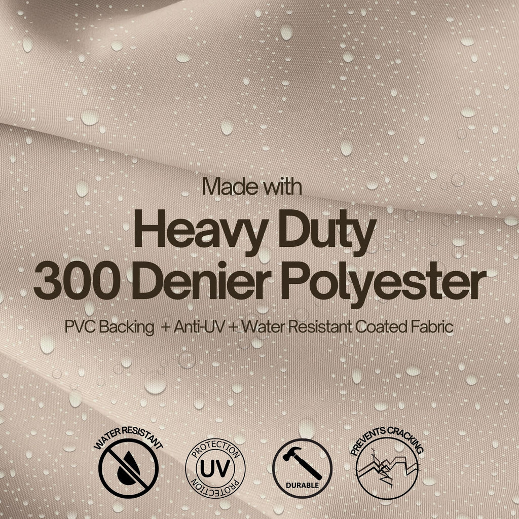 Portable Garment Rack Cover 48"W x 18"D x 75"H Khaki with Blue Trim