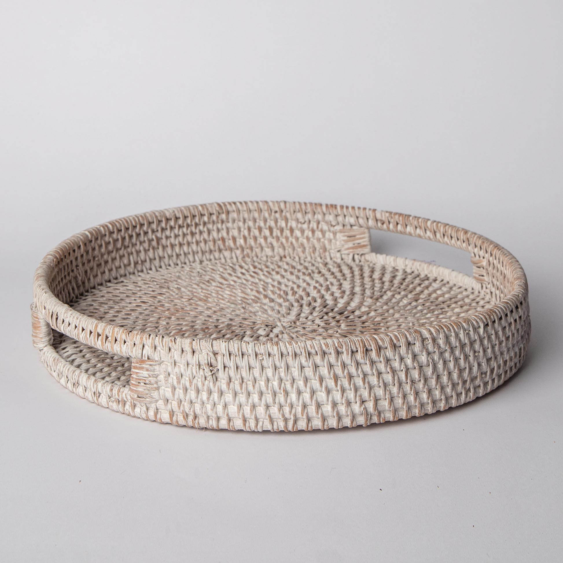 Round Rattan Tray