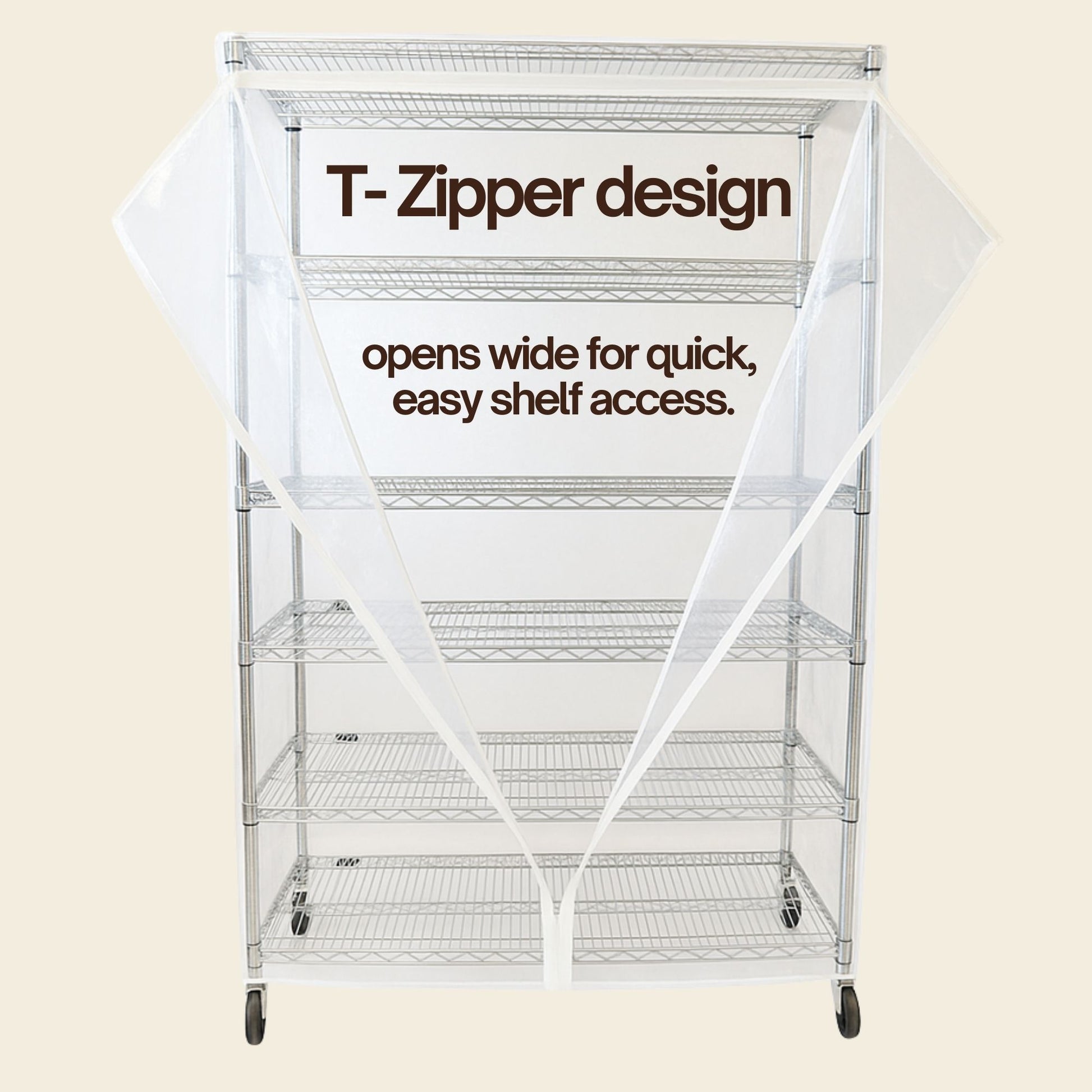 All Clear Wire Rack Shelving Storage Unit Cover | 36-60 inches wide