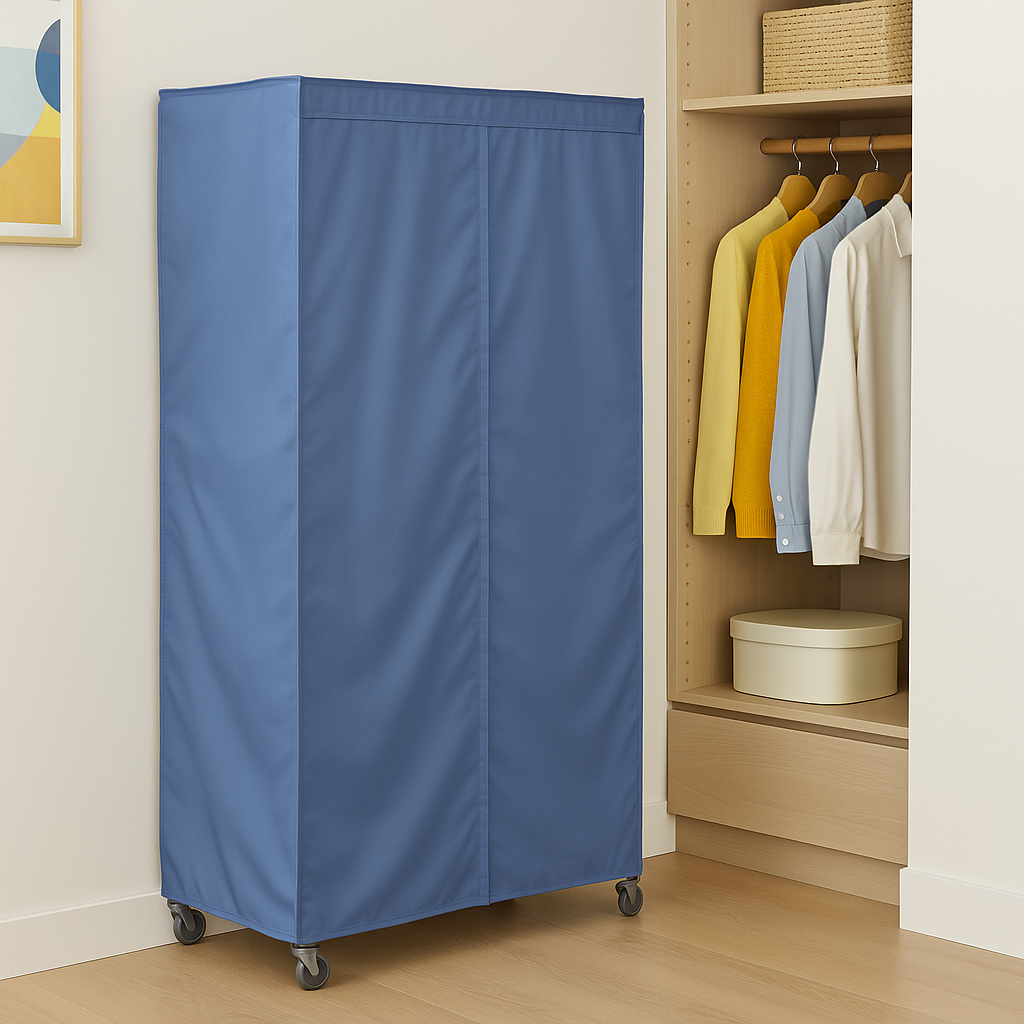 COVER for Full Fabric Wire Rack Shelving Storage Unit | 48-60 inches wide |  Dusty Blue