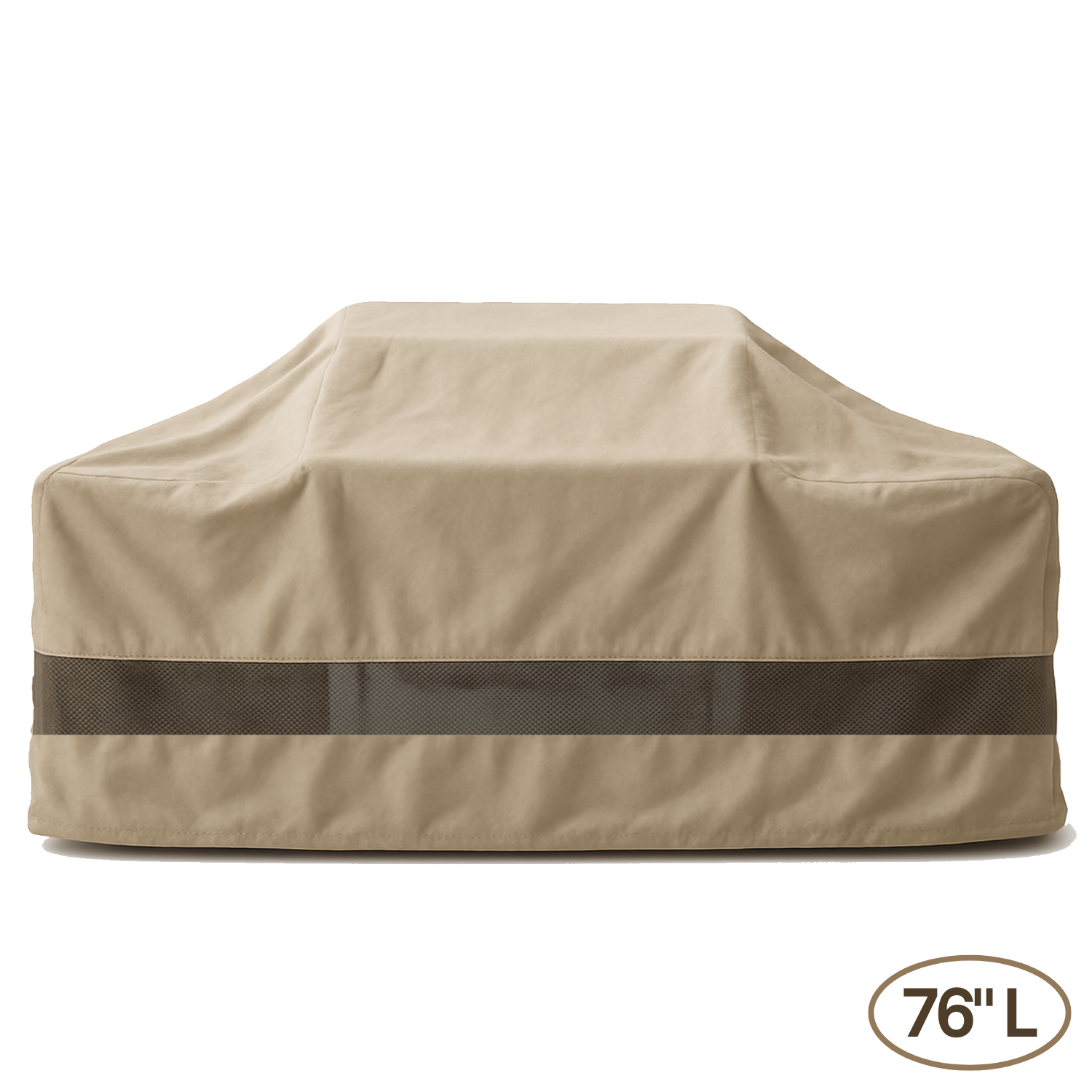 Island Barbecue Outdoor Cover Fits BBQ or Grills up to 76-124 inches Long - Safari Taupe