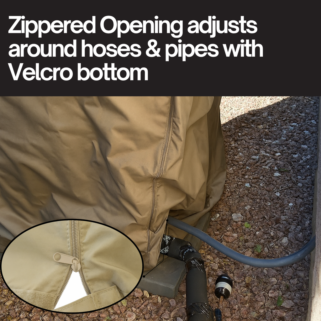 Cubierta rectangular para aire acondicionado exterior - Cubierta para unidad de aire acondicionado para todo tipo de clima - Extra grande - 96 cm de largo x 91 cm de ancho x 96 cm de alto