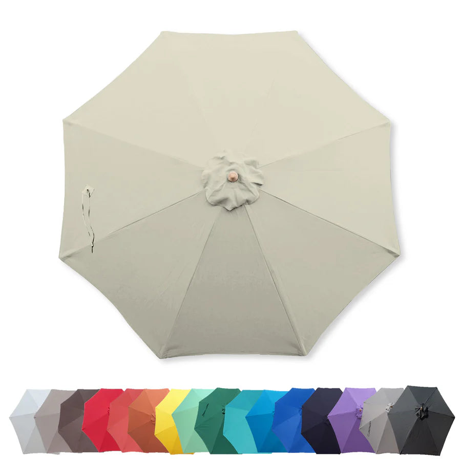 9ft Market Patio Umbrella 8 Rib Replacement Canopy Natural.