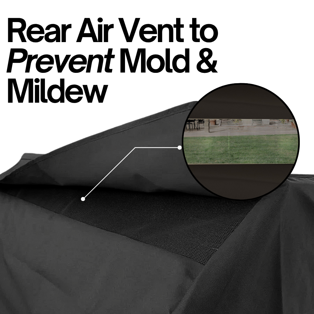 Built-In Barbeque Outdoor Cover Fits BBQ or Grills up to 30-36 inches Long - Black