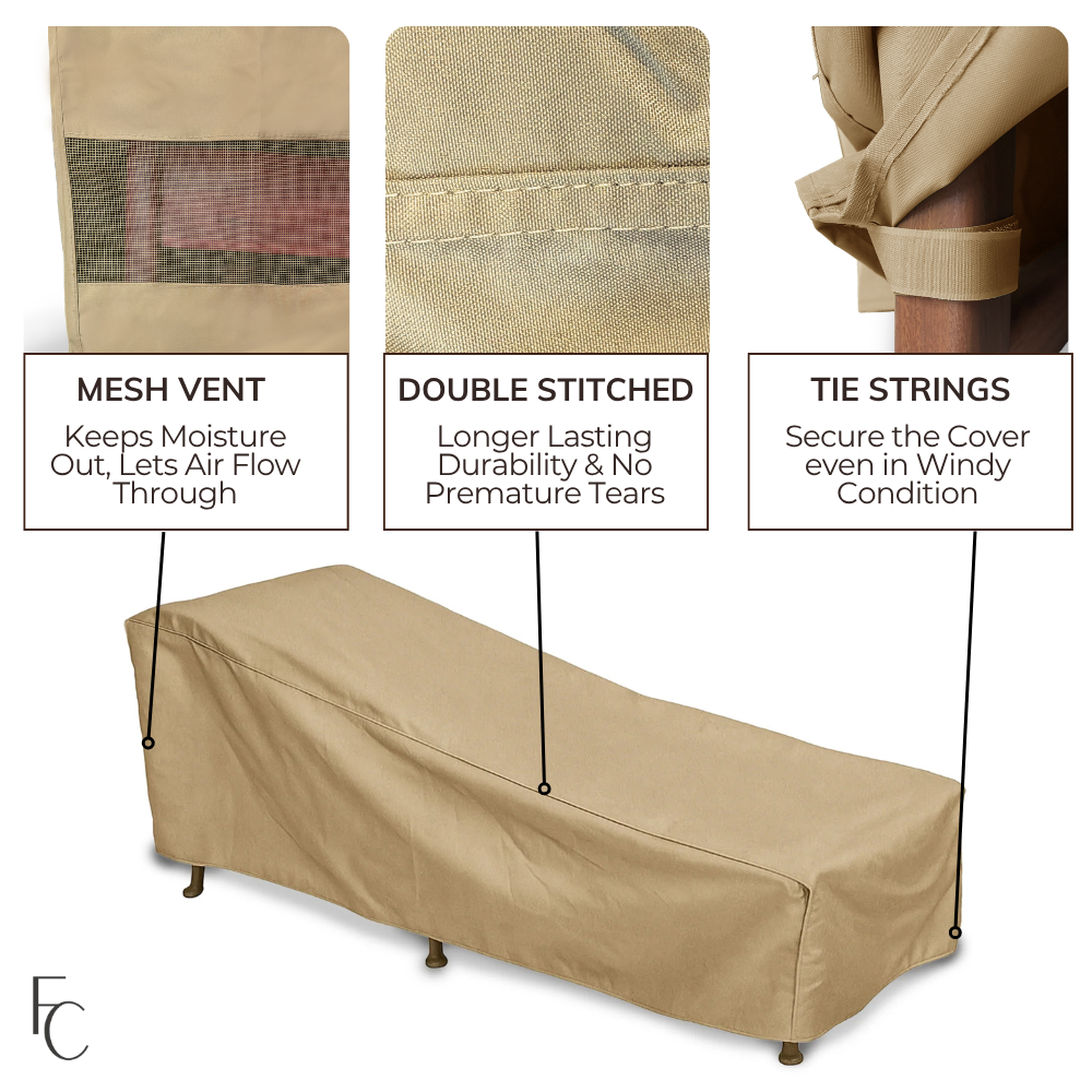 2-Pack Patio Chaise Covers