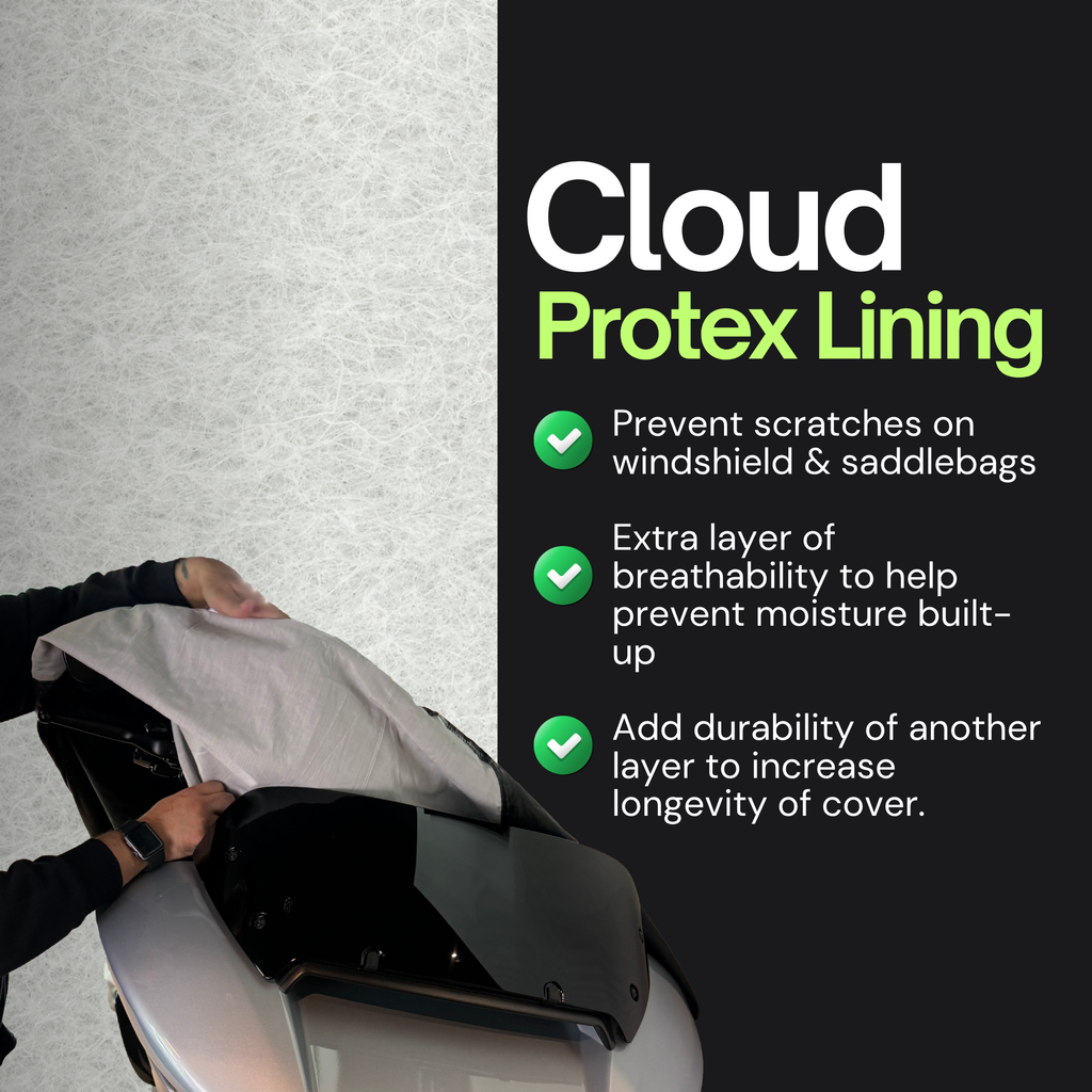 Funda premium resistente para motocicleta con emblema de águila. Compatible con modelos de hasta 108" (XXL).