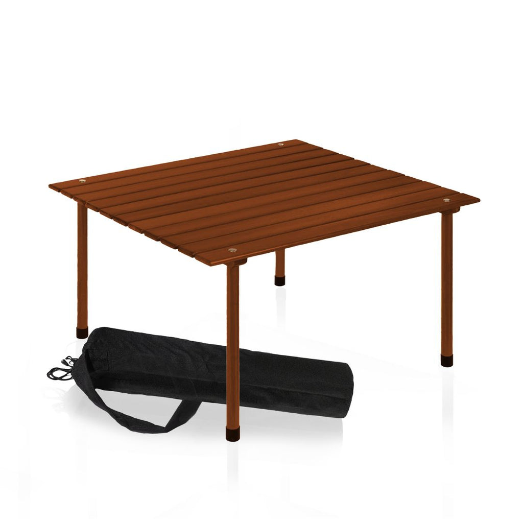 Outdoor Portable Wood Roll Up Table 26"L x 26"W x 16"H