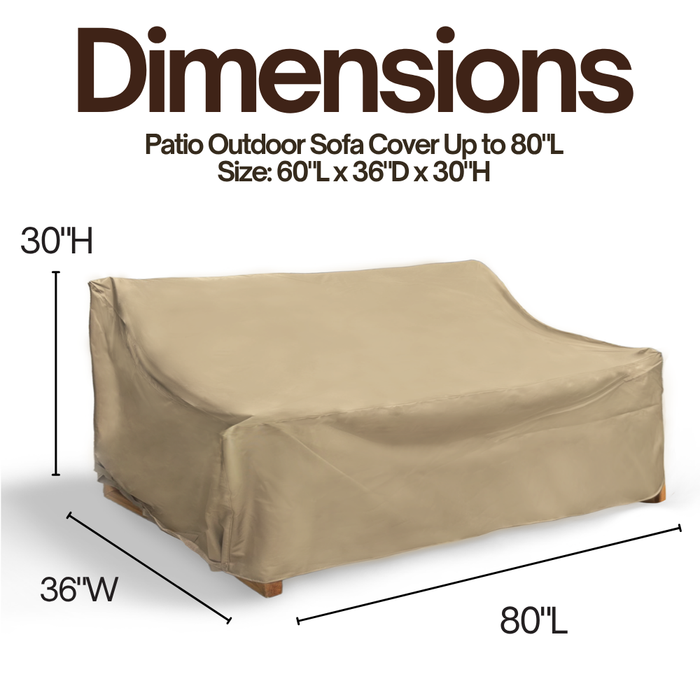 Premium Tight Weave Sofa Cover 80"L