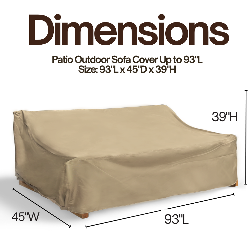 Funda de sofá premium de tejido apretado de 93" de largo 