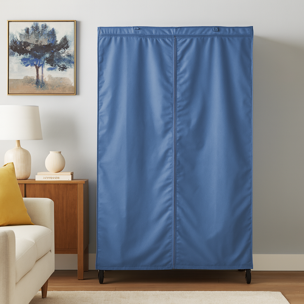 COVER for Full Fabric Wire Rack Shelving Storage Unit | 48-60 inches wide |  Dusty Blue.
