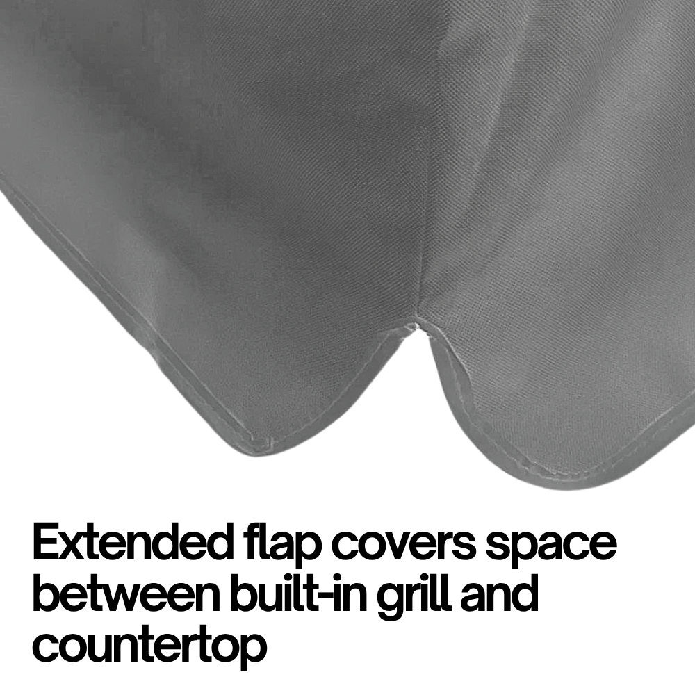 Built-In Barbeque Outdoor Cover Fits BBQ or Grills up to 30-56 inches Long - Grey Vinyl