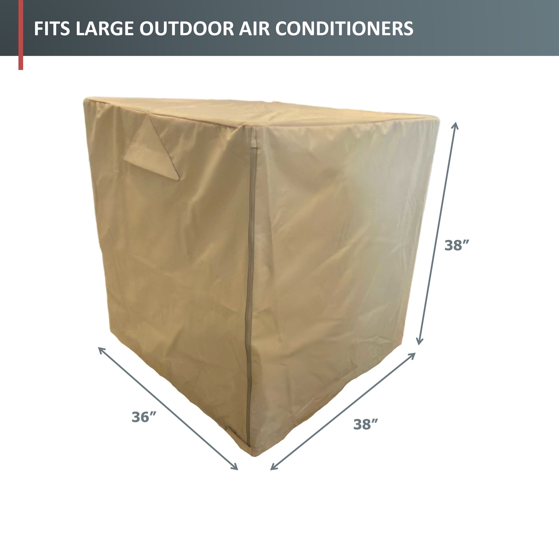 Rectangular Outdoor Air Conditioner Cover - All Weather AC Unit Cover - Extra Large - 38"L x 36"W x 38"H