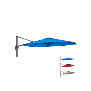 10ft 8 Rib Cantilever Supporting Bar Umbrella Replacement Canopy