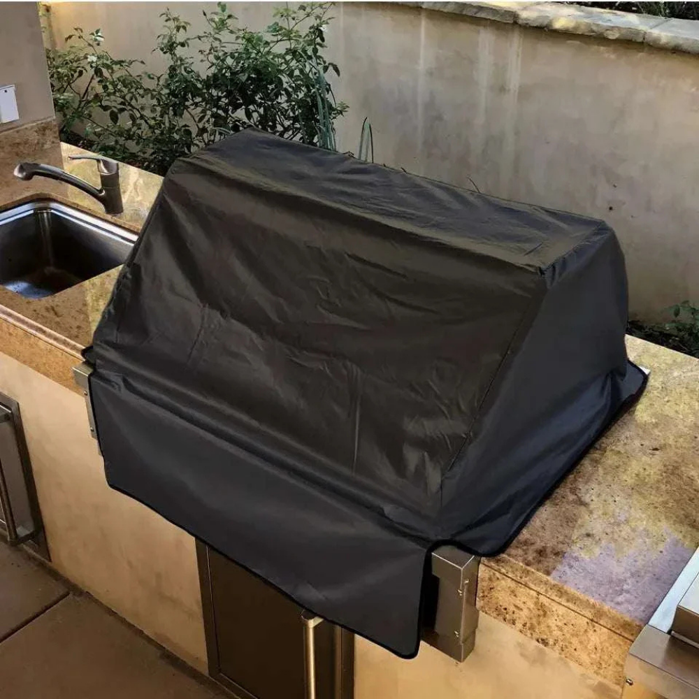 Built-In Barbeque Outdoor Cover Fits BBQ or Grills up to 30-36 inches Long - Black