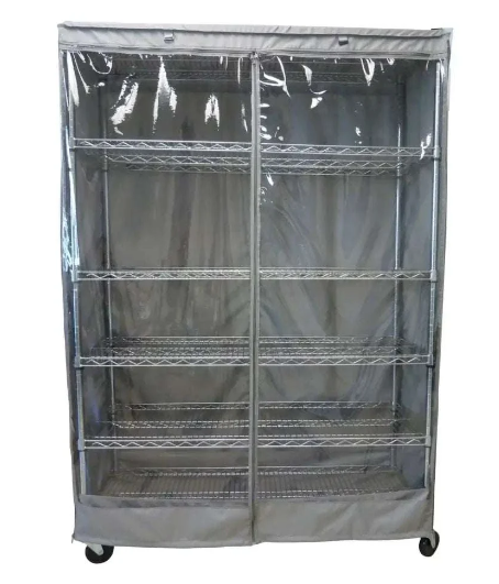 COVER for Wire Rack Shelving Storage Unit | See-Through & Charcoal Grey | 30-72 inches