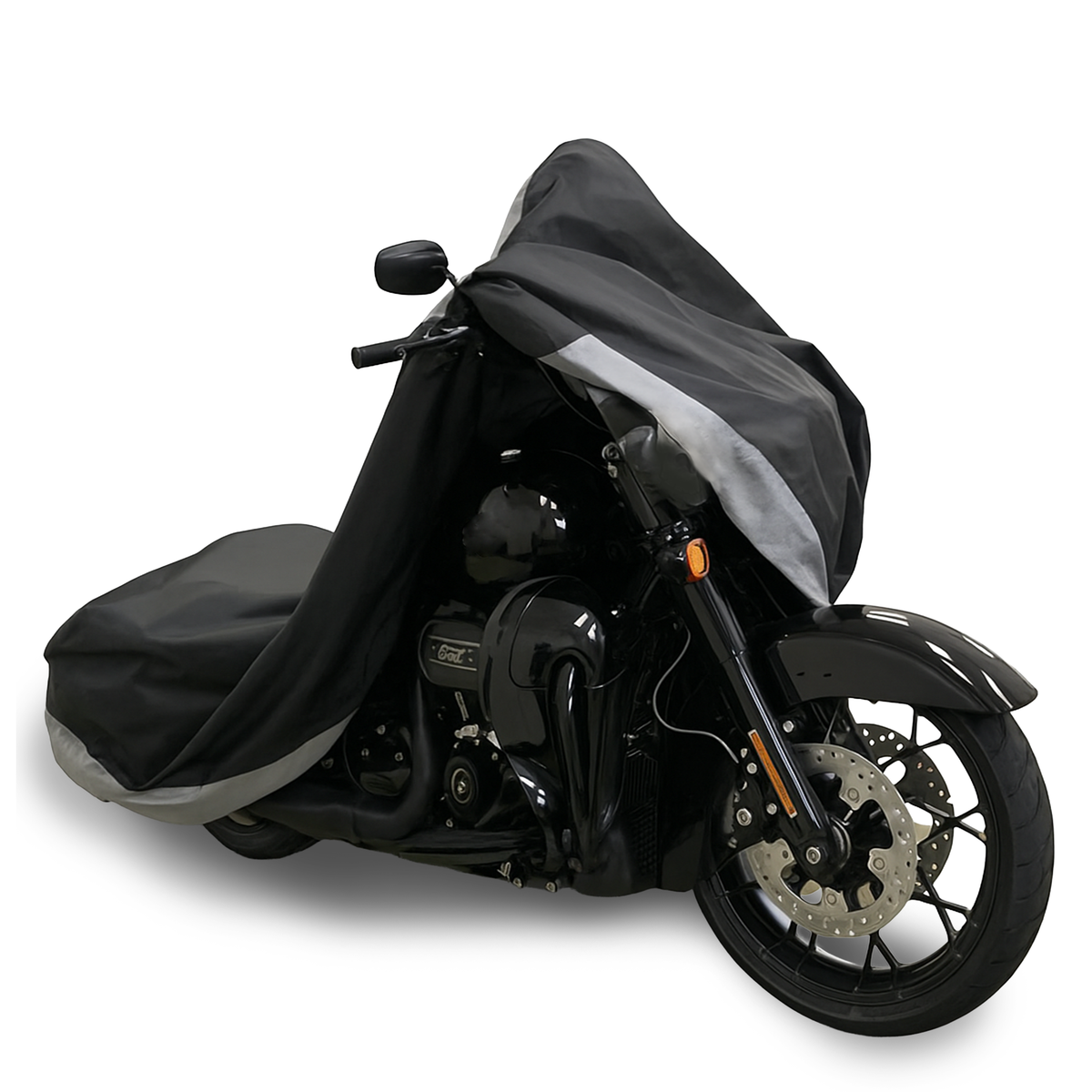 Deluxe All-Season Motorcycle Cover (L-XL) – Waterproof UV-Resistant Scooter & Sport Bike Cover with Hidden Pouch for Back Rack Trunk