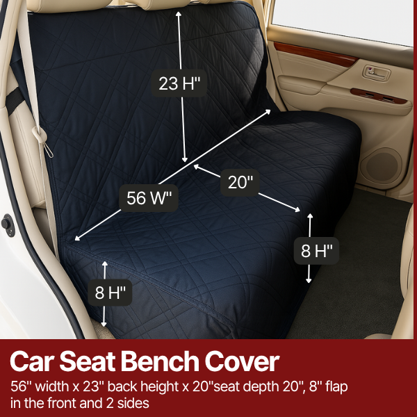 Funda de asiento de coche para mascotas con respaldo plano