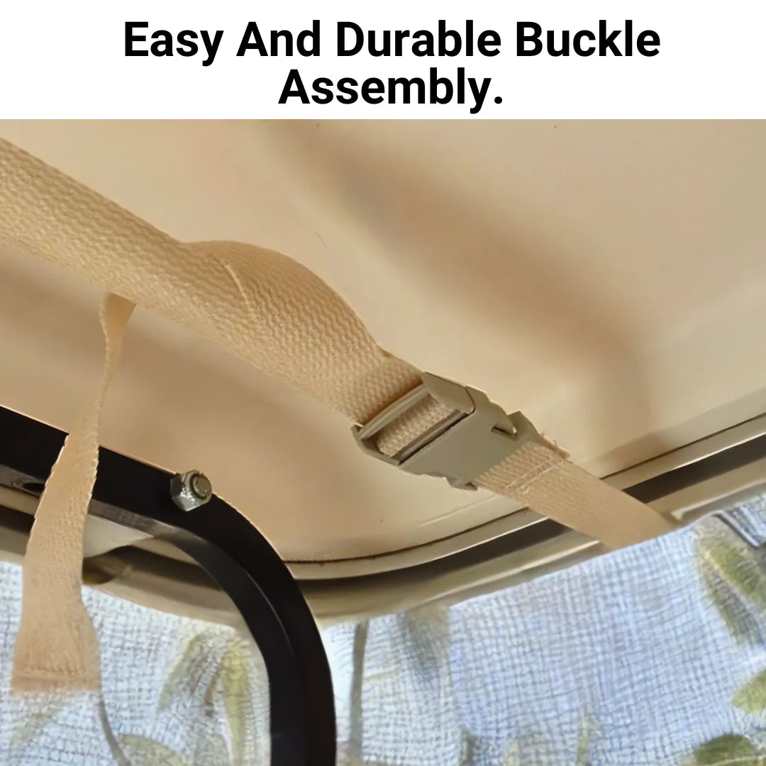 Parasol de malla UV para carrito de golf, cubierta de techo para EZGO, Club Car y Yamaha G (beige)
