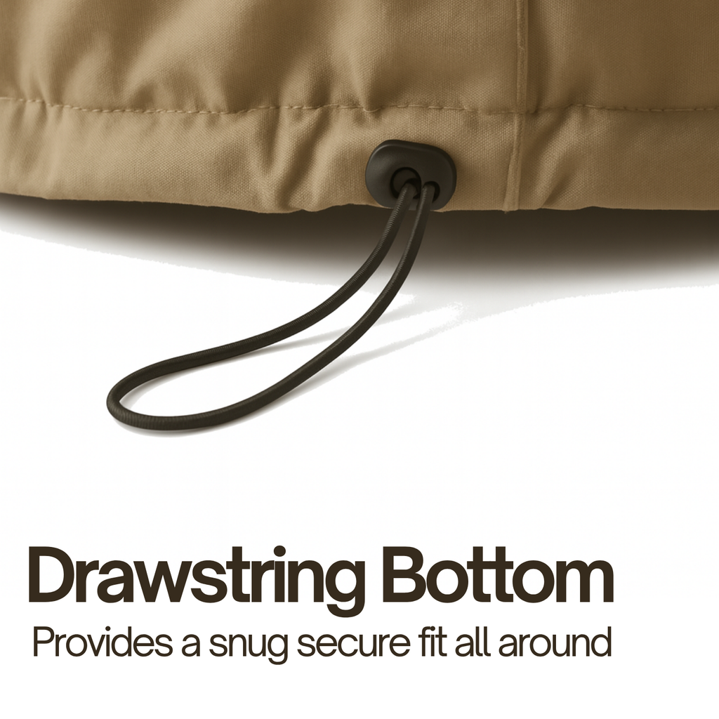 Island Barbecue Outdoor Cover Fits BBQ or Grills up to 76-124 inches Long - Safari Taupe