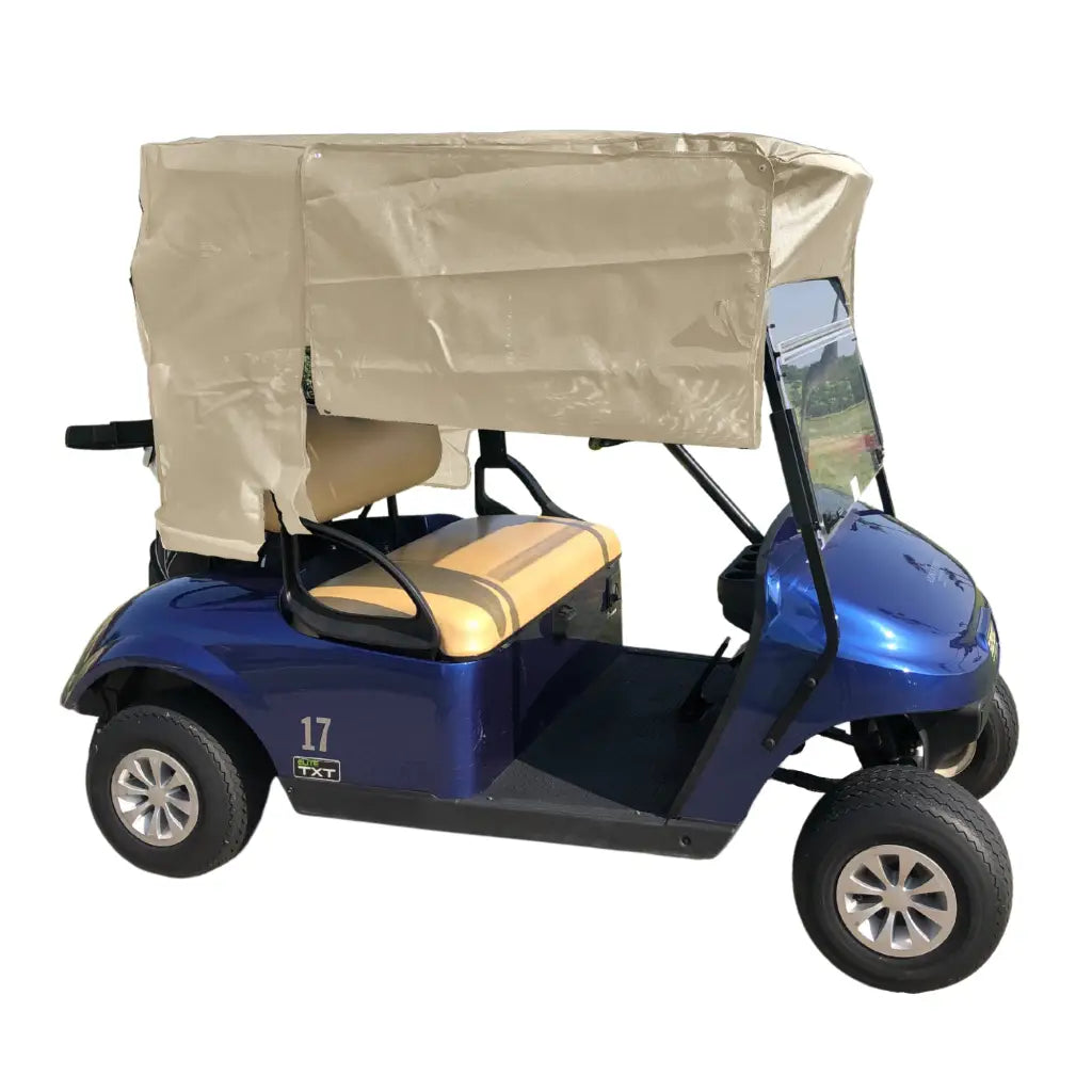 Parasol de malla UV para carrito de golf, cubierta de techo para EZGO, Club Car y Yamaha G (beige)