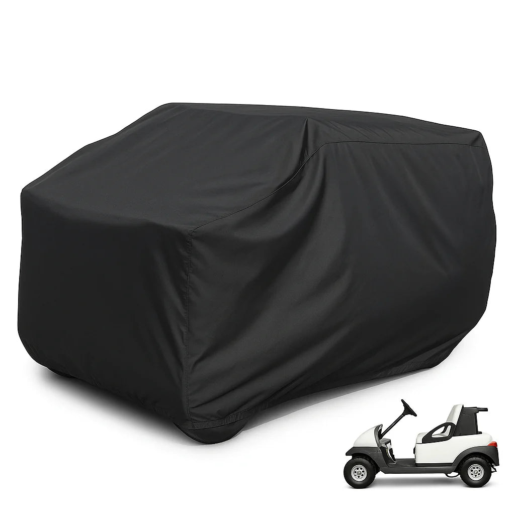 2 Passenger Golf Cart Storage Cover for Golf Carts without Roof Black