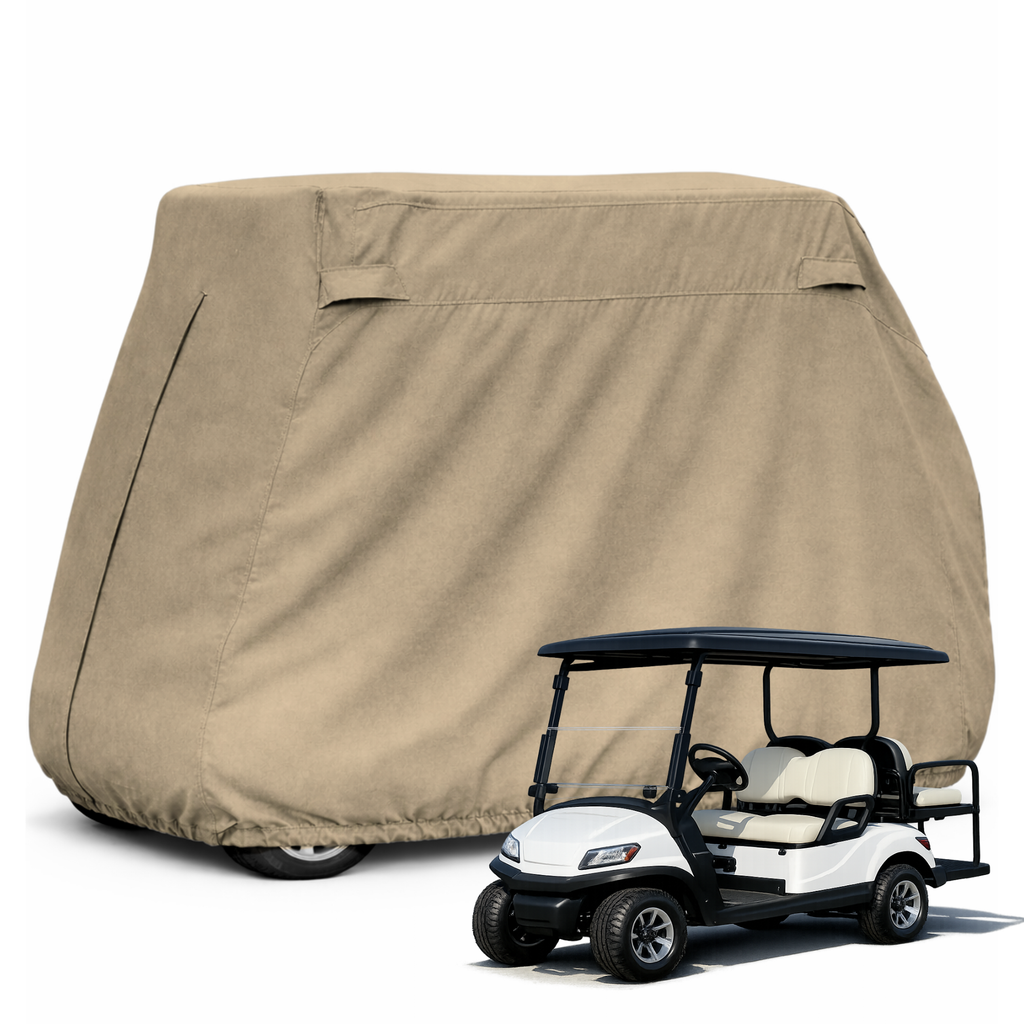 Golf Cart Storage Cover for EZGO, Club Car & Yamaha for 2, 4, and 6-Passenger Carts (Fits Roofs 58"–140")