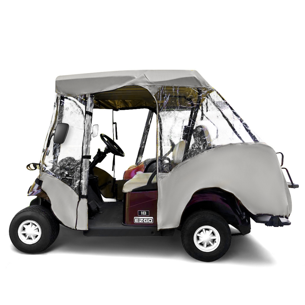 4 Passenger Golf Cart Driving Enclosure Cover (2+2 Passenger Short Roof 58") Grey - 2025 Version