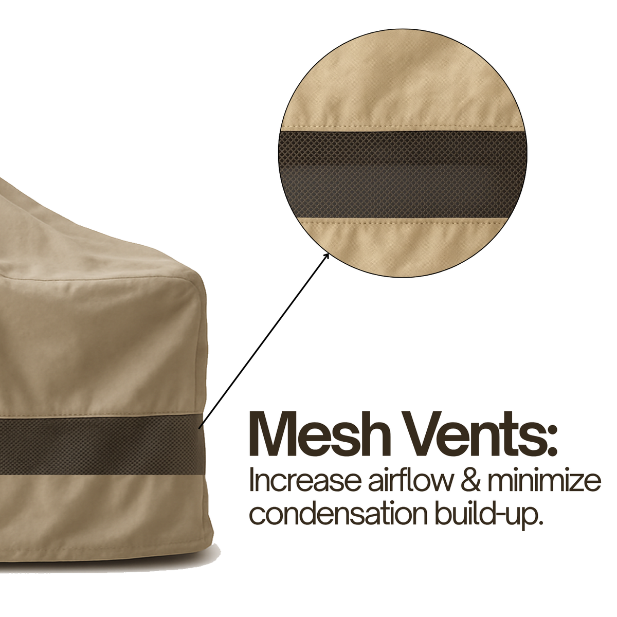 Island Barbecue Outdoor Cover Fits BBQ or Grills up to 76-124 inches Long - Safari Taupe