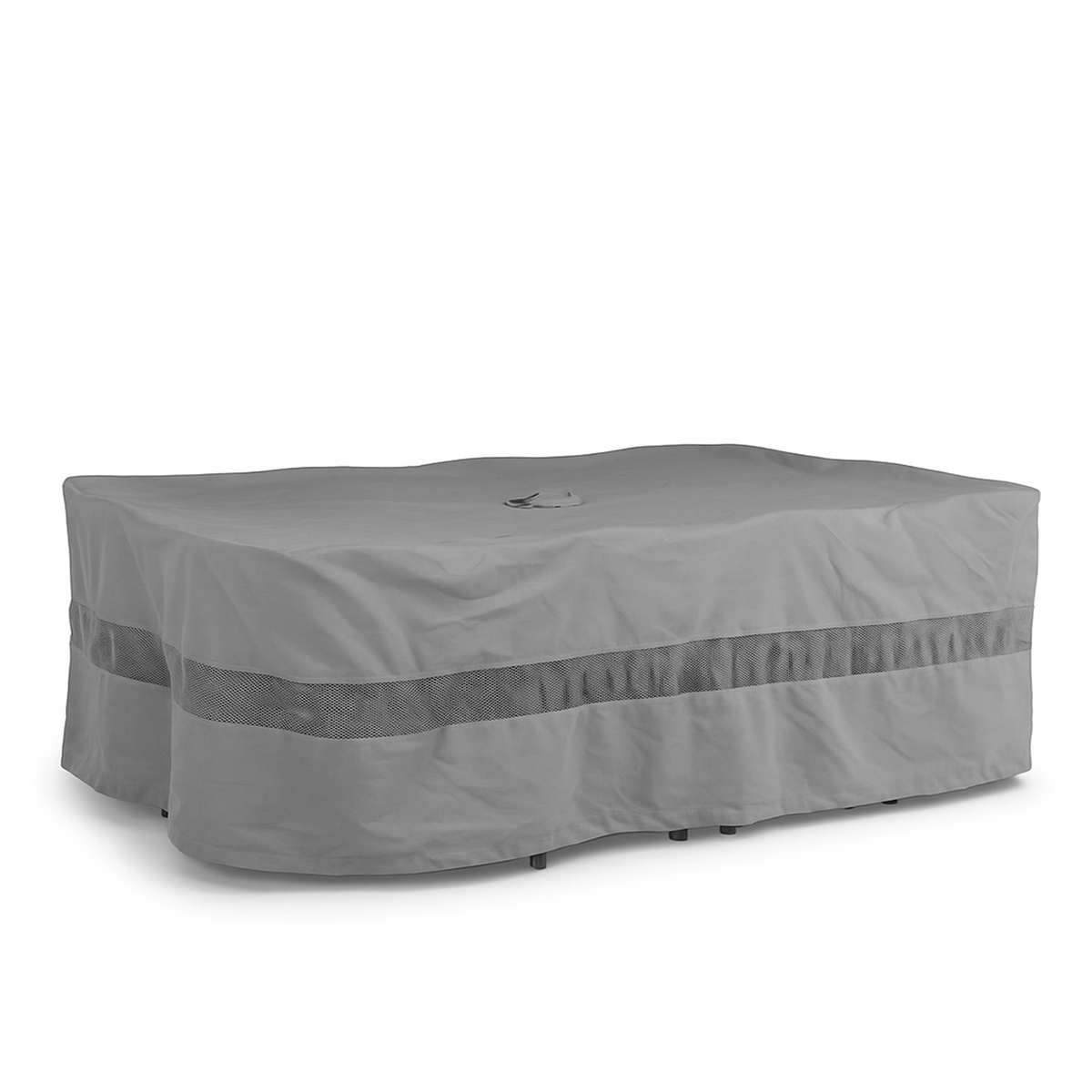 Funda de tejido apretado premium de 332 cm de largo x 264 cm de ancho x 112 cm de alto para mesa rectangular/ovalada extra ancha y juego de 8 a 10 sillas