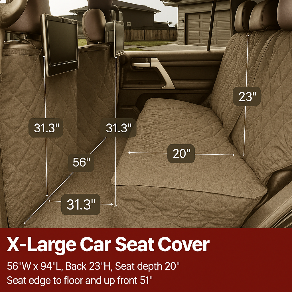 XL Car Seat Cover for Dogs and Pets