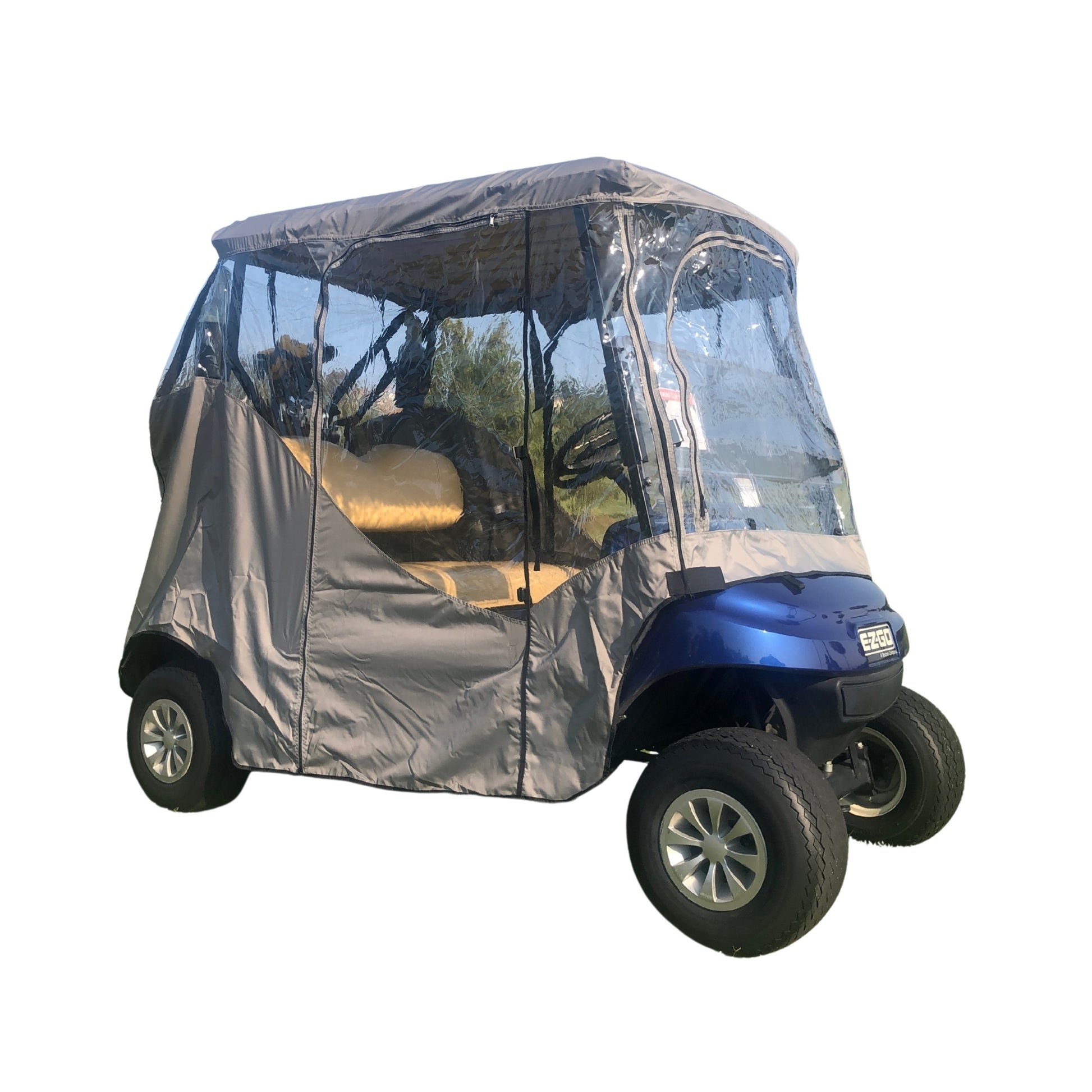 Golf Cart Driving Enclosure Cover for EZGO, Club Car, Yamaha G - Taupe
