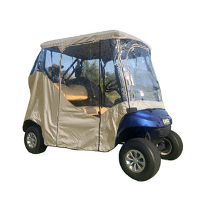 Golf Cart Driving Enclosure Cover for EZGO, Club Car, Yamaha G - Taupe