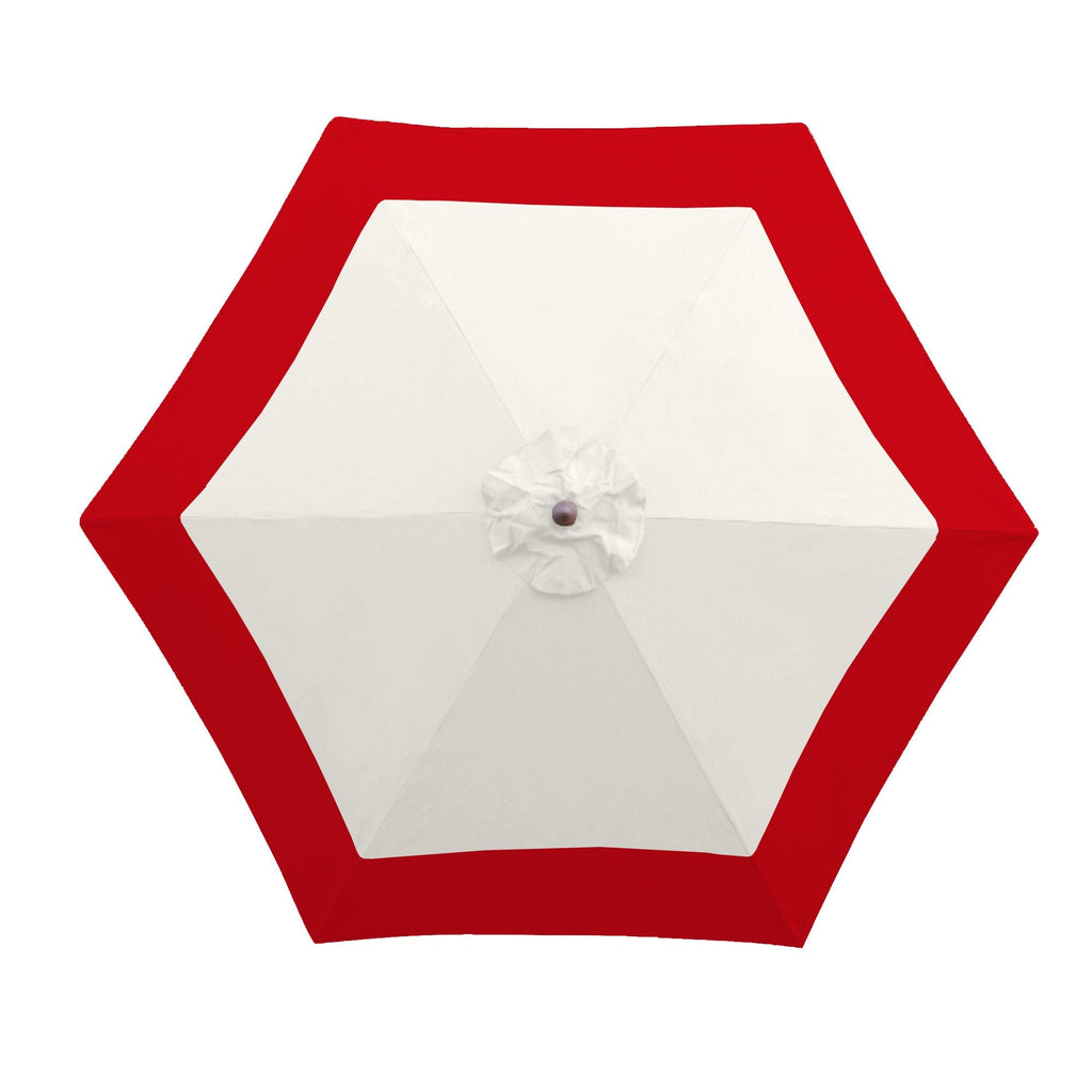 9ft Market Patio Umbrella 6 Rib Replacement Canopy Duet Red