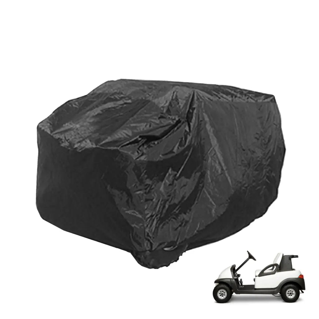 2 Passenger Golf Cart Storage Cover for Golf Carts without Roof Black.