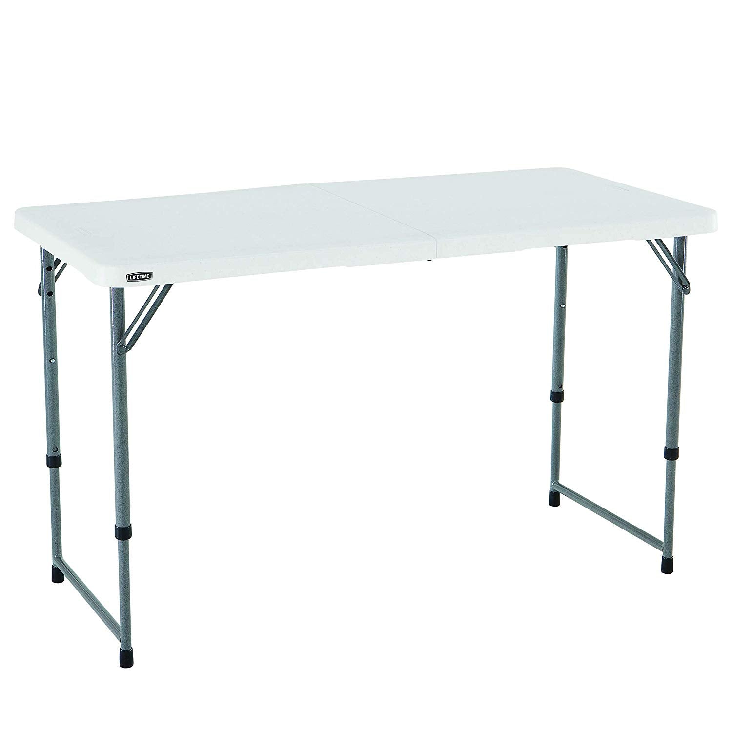 Premium Fitted Tablecloth for Rectangular Tables - Wedding/Banquet/Trade Show - Polyester Cloth Fabric Cover - Off White