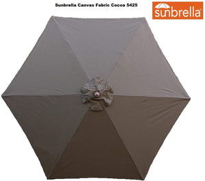 Patio Umbrella Replacement Canopy 9 Ft 6 Rib Cocoa - Covered Living