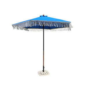 9ft 6 Ribs Replacement Umbrella Canopy w/ Tassels in Capri