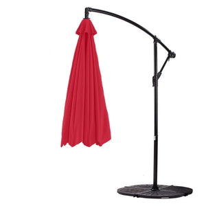 9ft Cantilever Hanging Umbrella 8 Rib Replacement Canopy Red