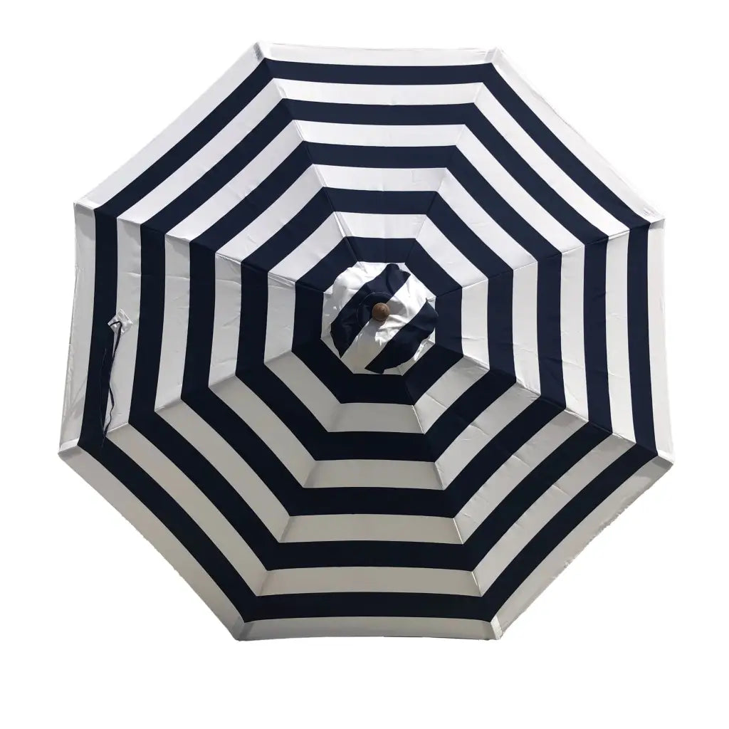 9ft Market Patio Umbrella 8 Rib Replacement Canopy Blue Cabana Stripe.