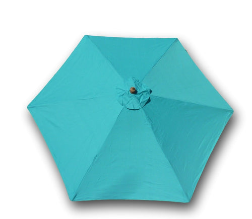 Covered Living 9ft Umbrella Replacement Canopy 6 Ribs in Turquoise Olefin (Canopy Only)