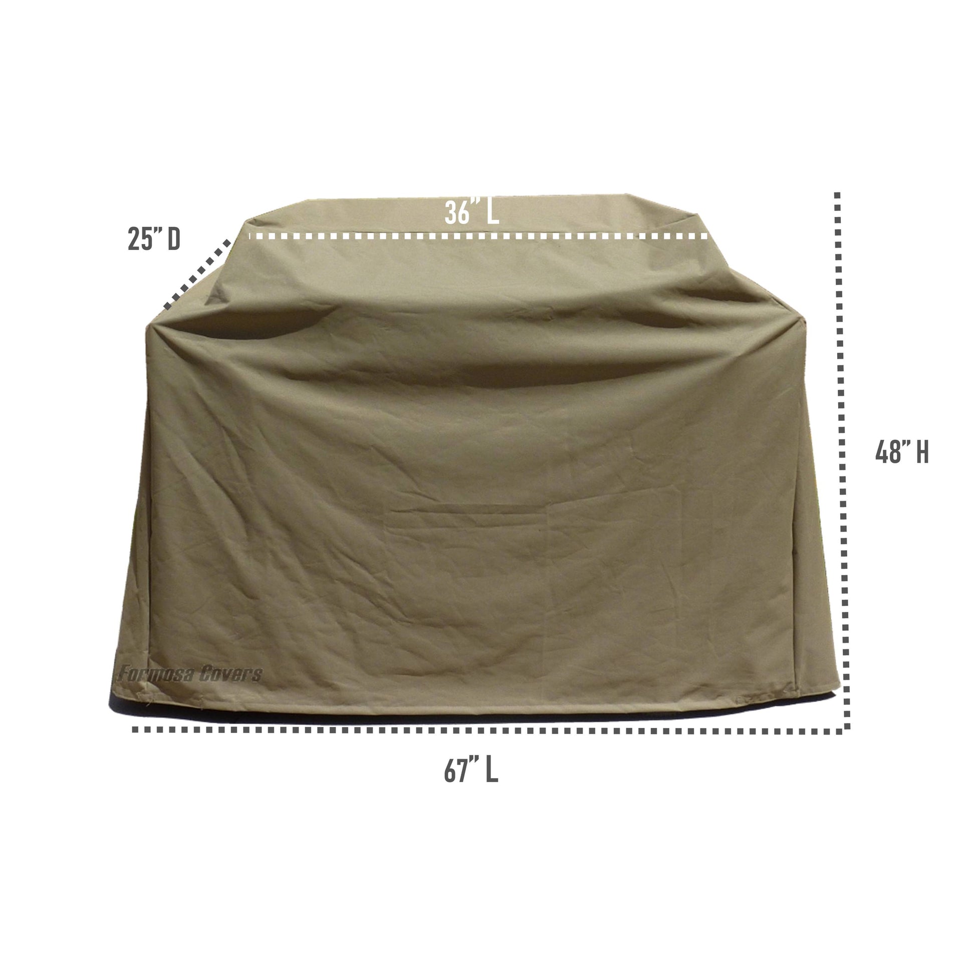 Barbecue Outdoor Cover Fits BBQ or Grills up to 36-84 inches Long - Safari Taupe