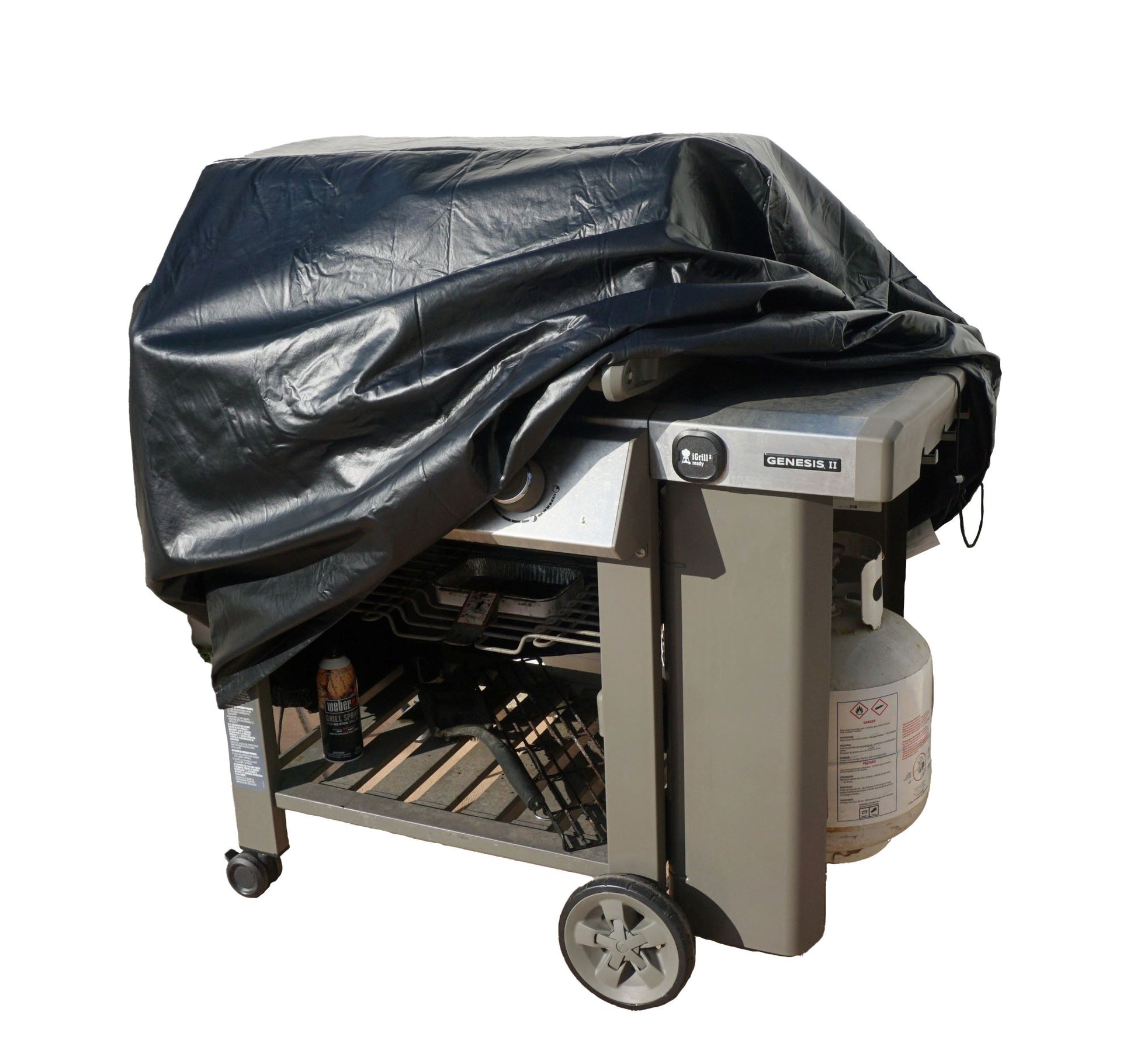 Barbecue Outdoor Cover Fits BBQ or Grills up to 36-84 inches Long - Black Vinyl