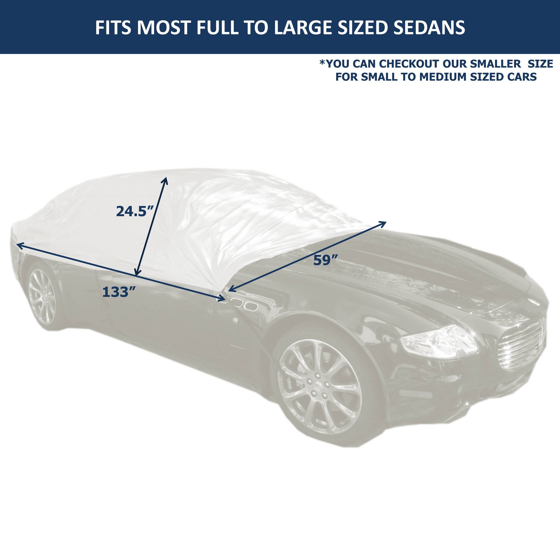 Magnetic Car Snow and Windshield Sun Shade Full Top Cover