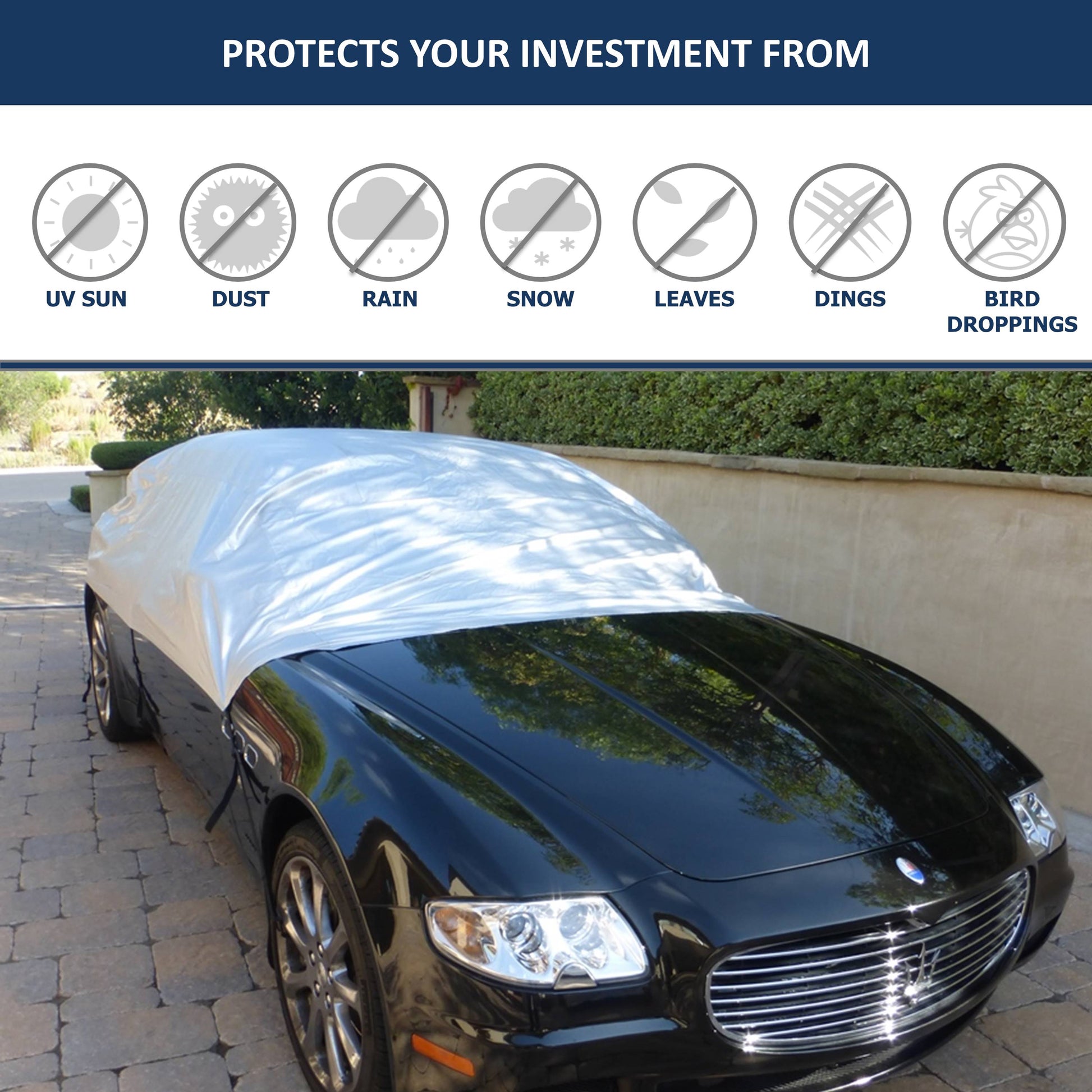 Magnetic Car Snow and Windshield Sun Shade Full Top Cover