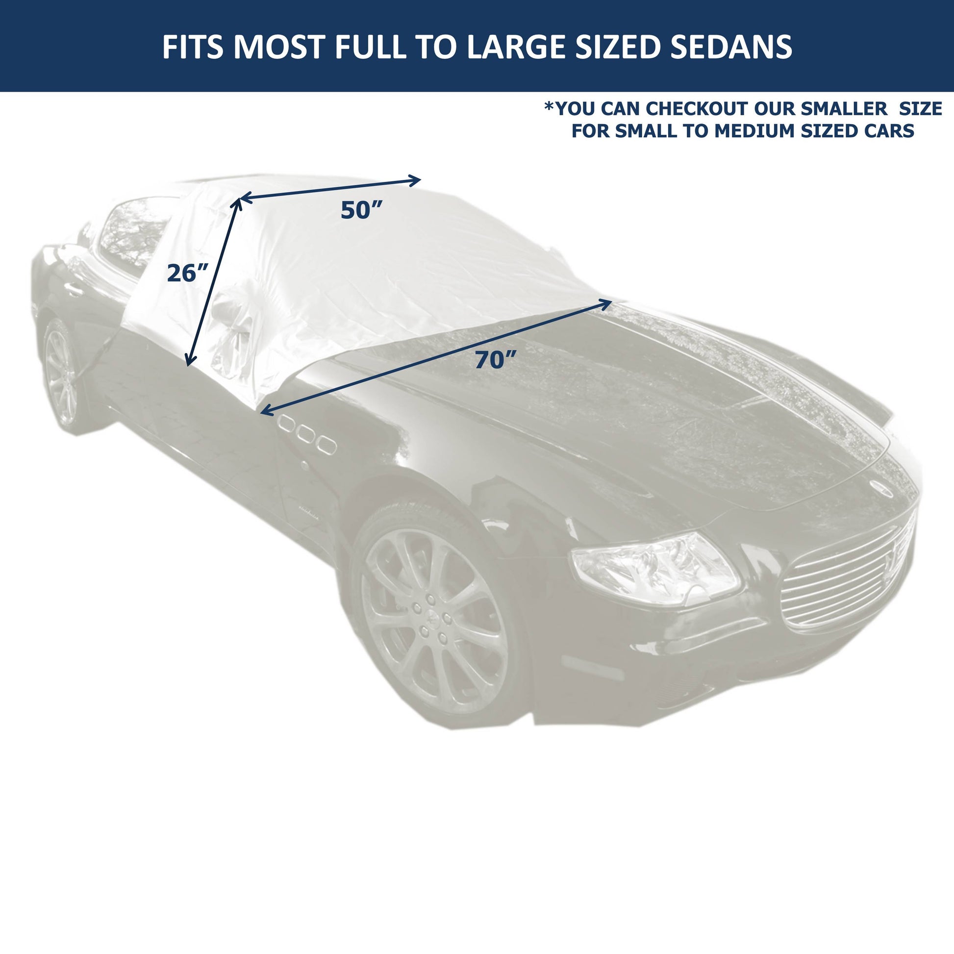 Magnetic Car Snow and Windshield Sun Shade Half Top Cover