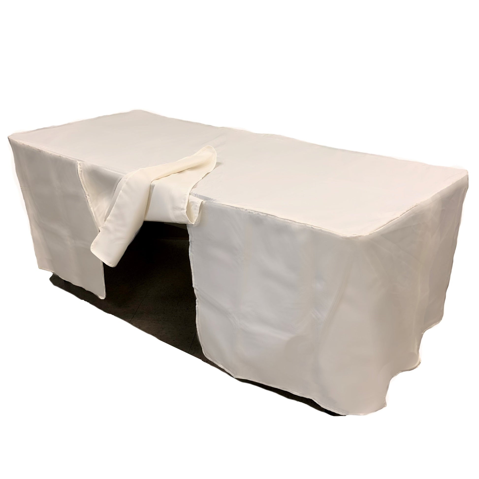 Table Top Tablecloth Cover 4 Ft 48 24 Off White - Covered Living