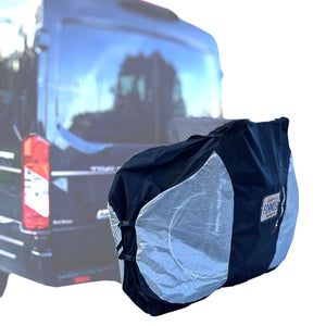 Lightweight Dual Bike Rack Cover For Transport (Fits 1-2 Bikes) with Large Translucent Ends