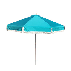 9ft Market Patio Umbrella 8 Rib Replacement Canopy w/ Fringe Valance