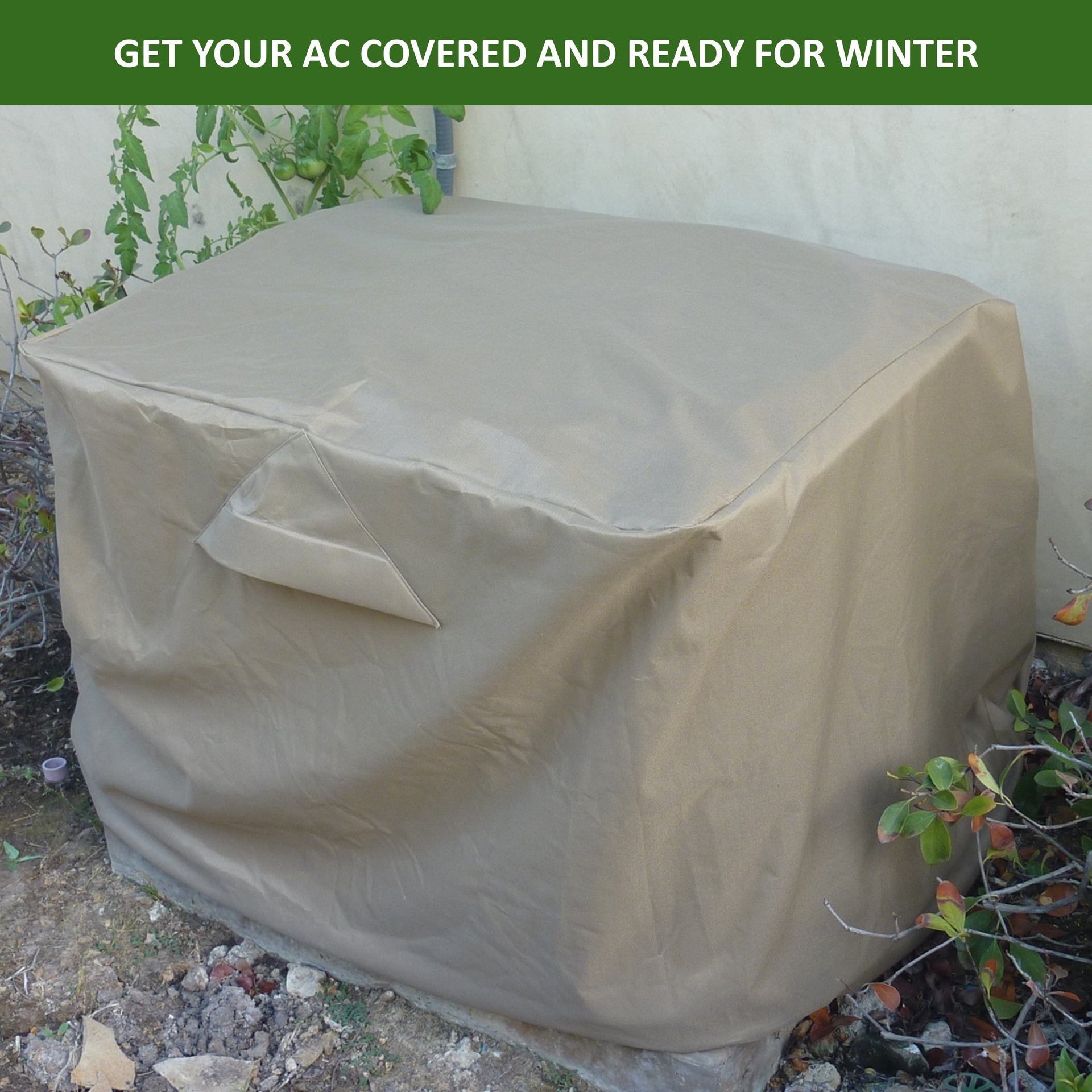 All Weather Air Conditioner Cover Rectangular Extra Large Size XL Covered Living